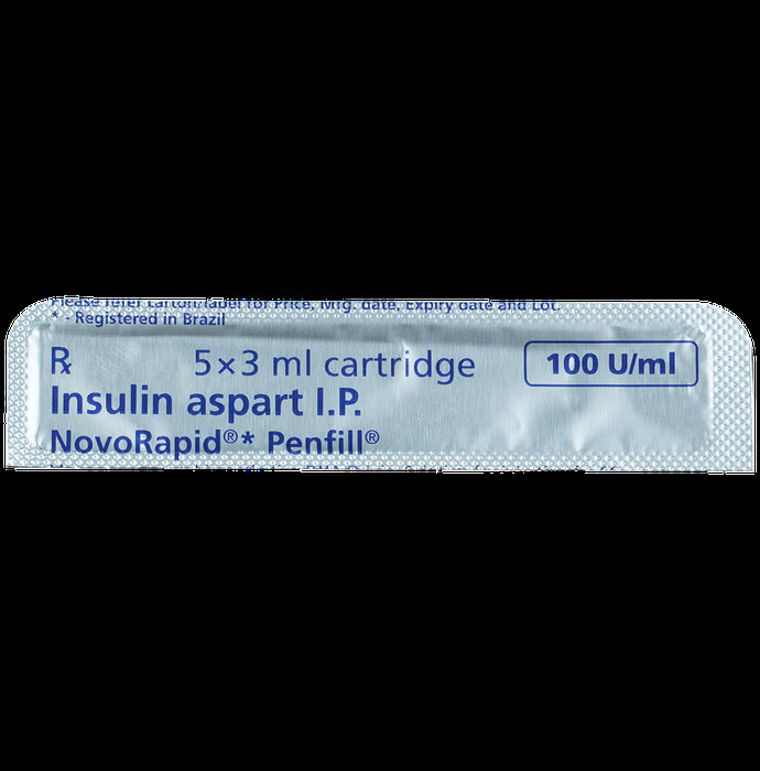NOVORAPID 100IU/ML PENFILL 3 ML ( X5 )