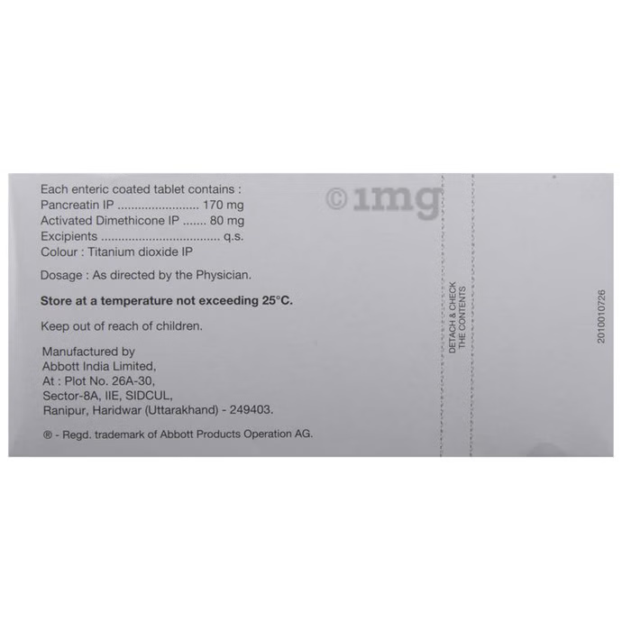 PANKREOFLAT 170MG/80MG TABLET