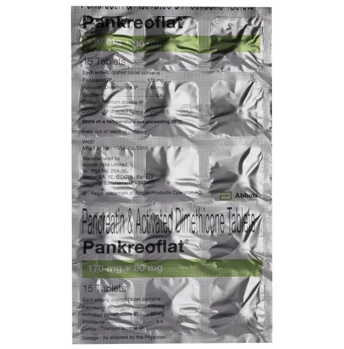 PANKREOFLAT 170MG/80MG TABLET