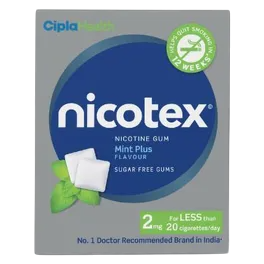 NICOTEX MINT PLUS 2MG CHEWEABLE TAB