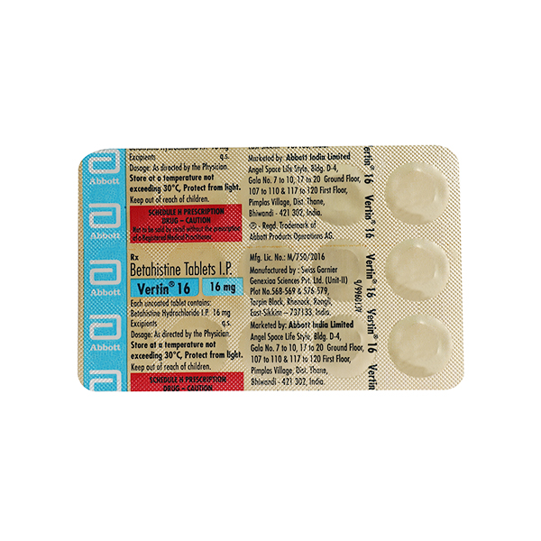 VERTIN 16MG TABLET