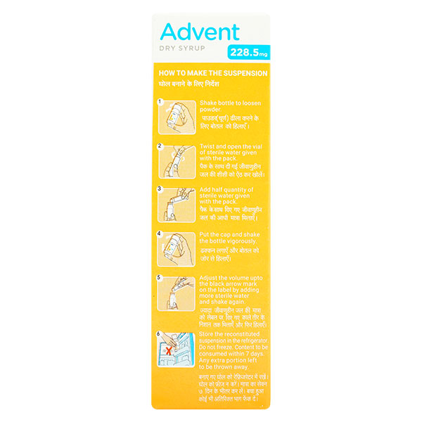 ADVENT 228.5MG DRY SYRUP TANGY ORANGE 30ML