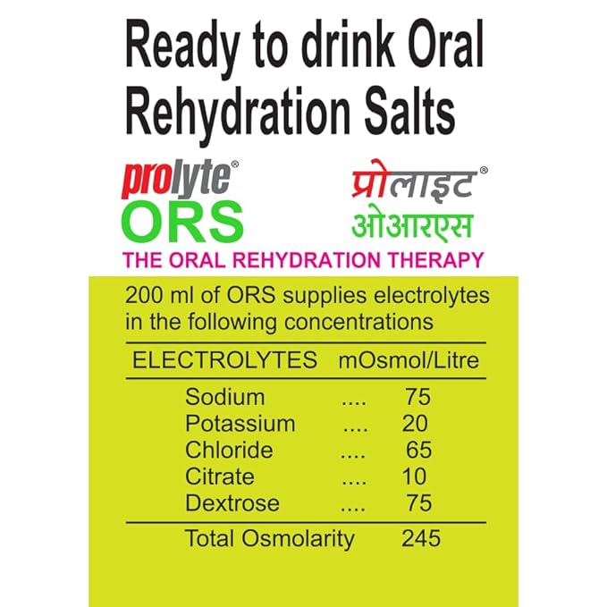 ORS PROLYTE LIQUID NIMBU PANI FLAVOUR 200ML