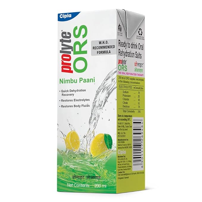 ORS PROLYTE LIQUID NIMBU PANI FLAVOUR 200ML