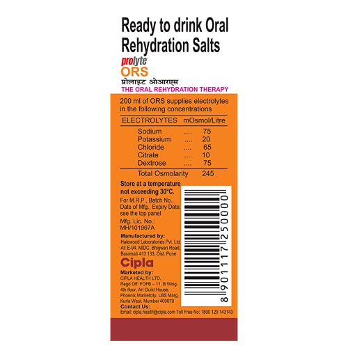 ORS PROLYTE LIQUID ORANGE FLAVOUR 200ML