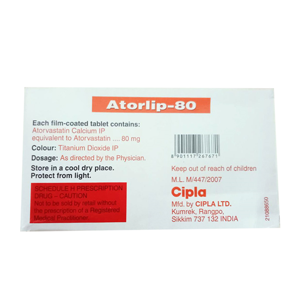 ATORLIP 80MG TABLET
