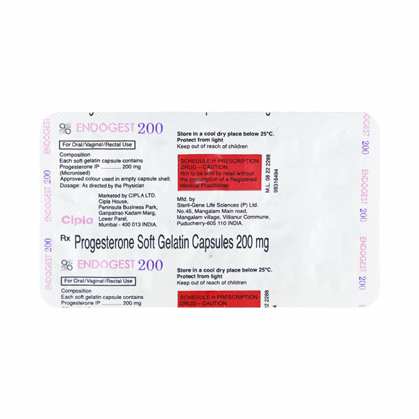 ENDOGEST 200MG CAPSULES
