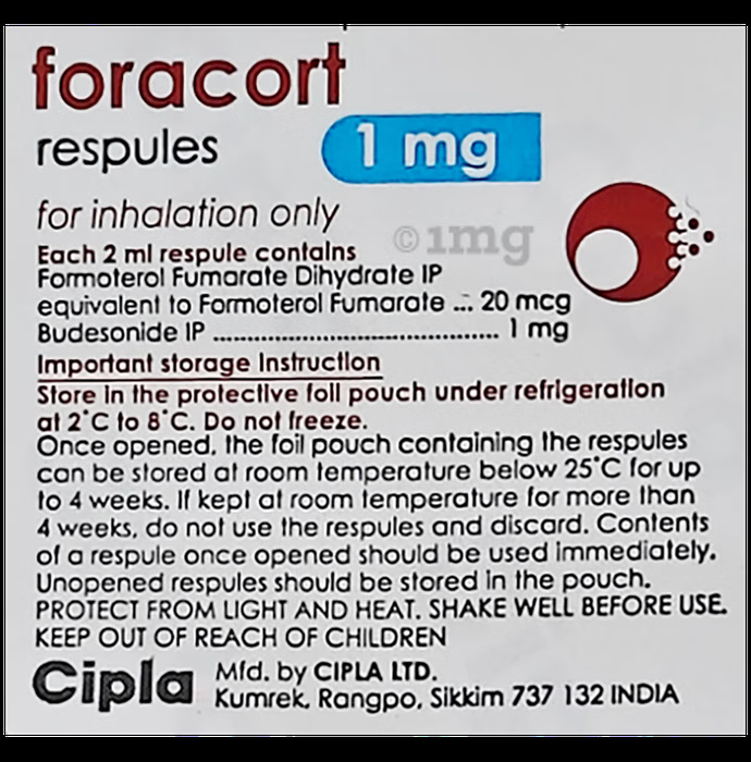FORACORT 1MG RESPULES (2ML EACH)