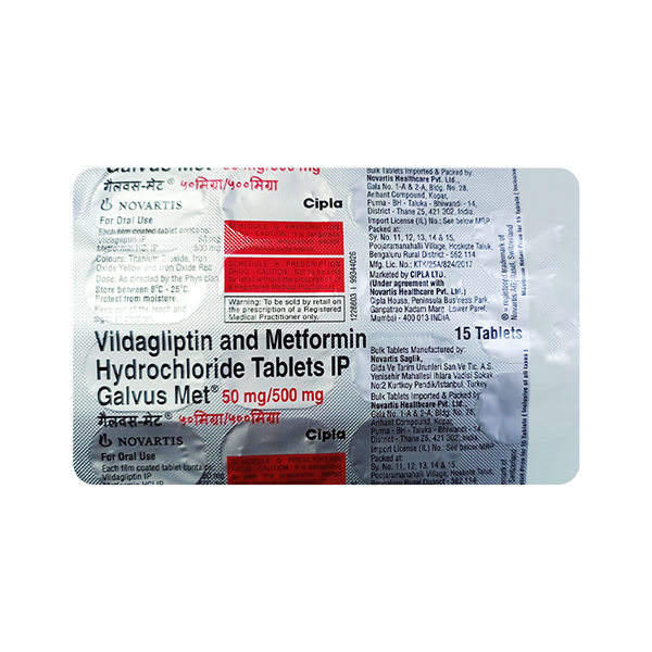 GALVUS MET 50MG/500MG TABLET
