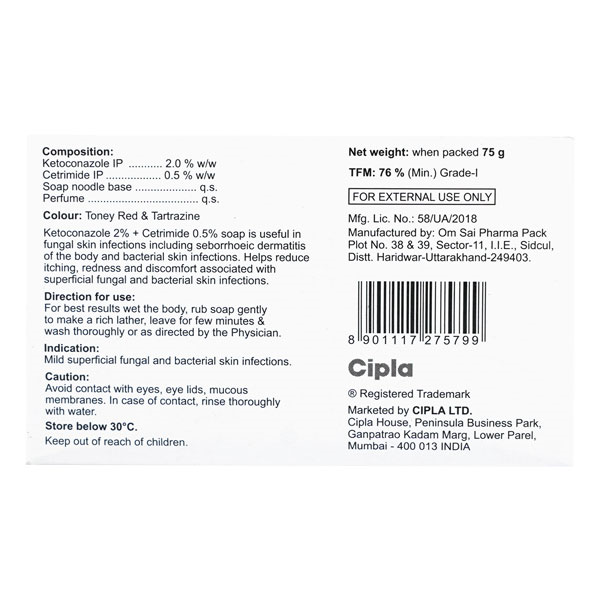 KETOCIP CT SOAP 75GM