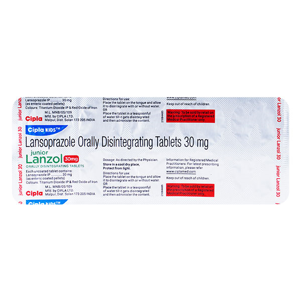 JUNIOR LANZOL 30MG TABLET DT
