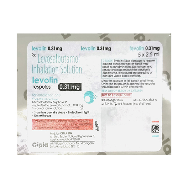 LEVOLIN 0.31MG RESPULES ( 5 X 2.5 ML )