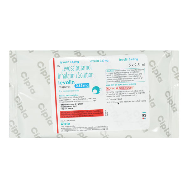 LEVOLIN 0.63MG RESPULES ( 5 X  2.5ML )