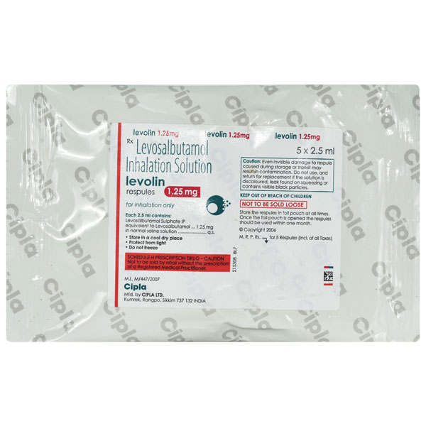 LEVOLIN 1.25 MG RESPULES ( 5 X 2.5 ML )