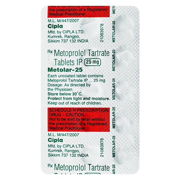 METOLAR 25MG TABLET