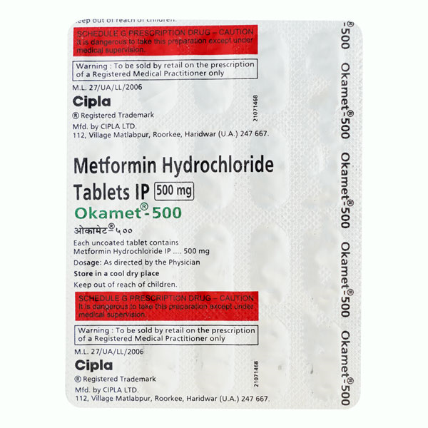 OKAMET 500MG TABLET
