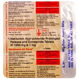 GLUCONORM G1 FORTE TAB