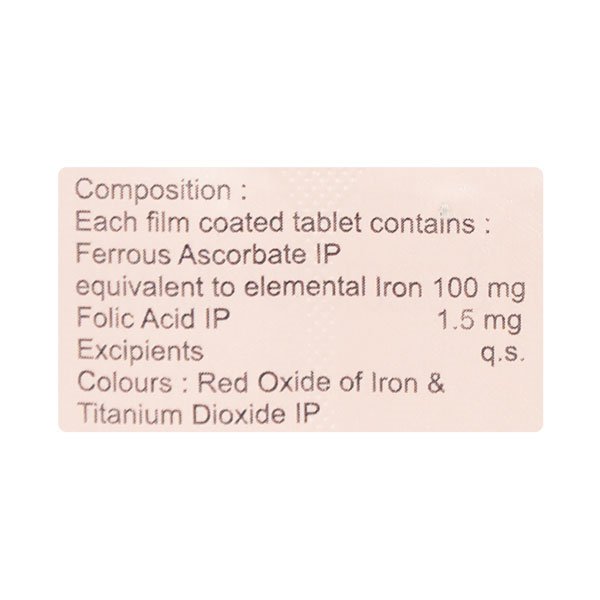 FERIUM XT TABLET WITH FERROUS ASCORBATE & FOLIC ACID