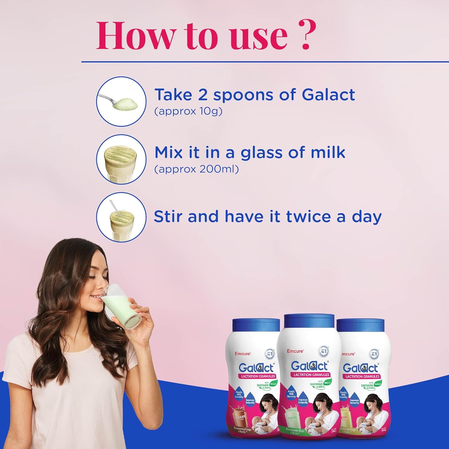 GALACT GRANULES FOR BREASTFEEDING MOTHERS | FLAVOUR ELAICHI 200GM