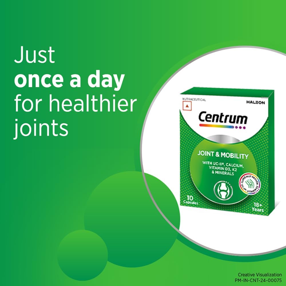 CENTRUM JOINT & MOBILITY CAPSULE |WITH CLINICALLY PROVEN UC-II® & VITAMIN K2|10 BLISTER