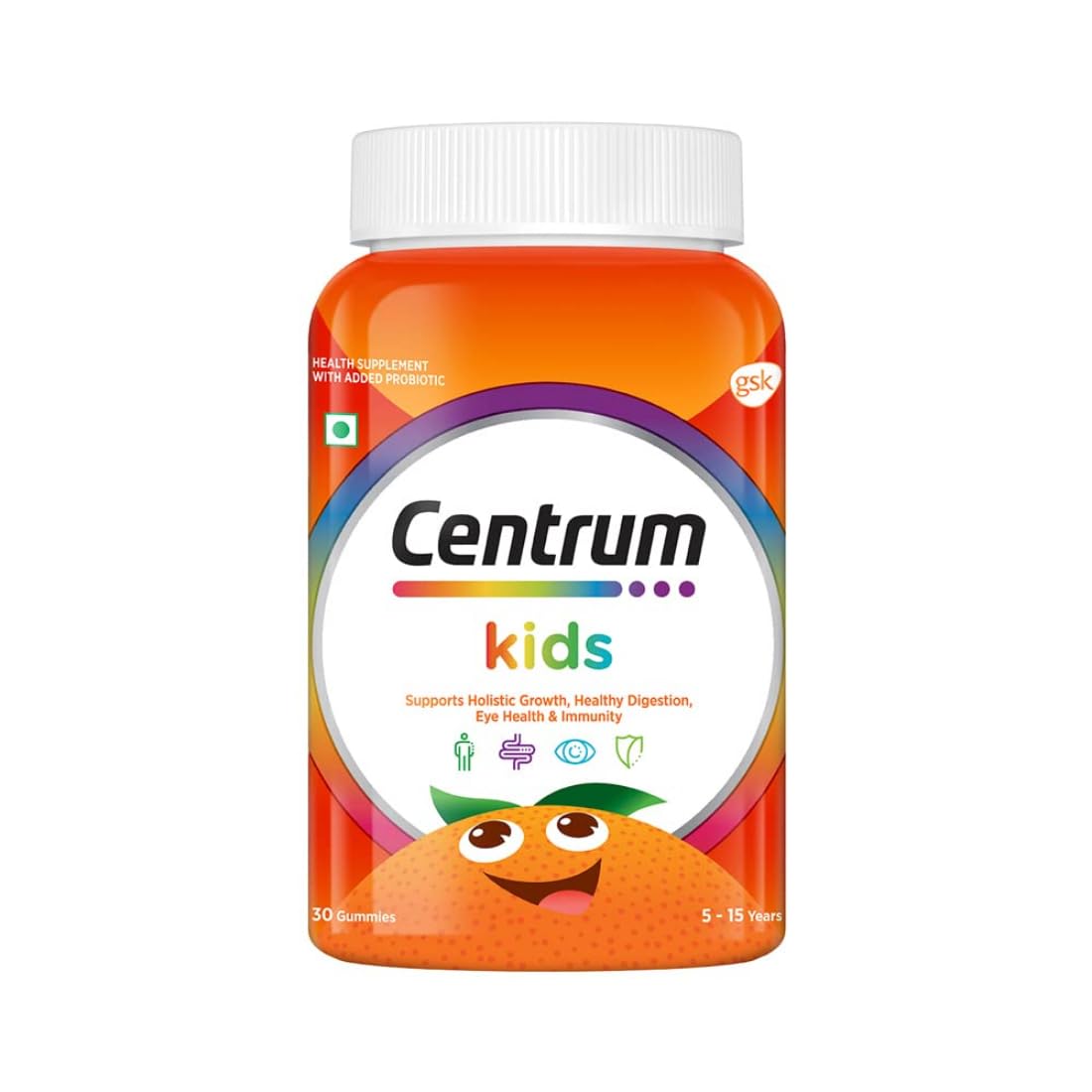 CENTRUM KIDS, WORLD'S NO.1 MULTIVITAMIN WITH PROBIOTICS, VITAMIN C & 11 OTHER NUTRIENTS