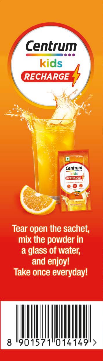 CENTRUM KIDS RECHARGE: FIZZY DRINK MIX WITH NO ADDED SUGAR FOR ENERGY, IMMUNITY, HYDRATION