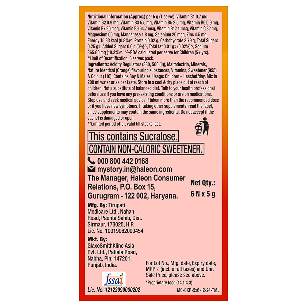 CENTRUM KIDS RECHARGE: FIZZY DRINK MIX WITH NO ADDED SUGAR FOR ENERGY, IMMUNITY, HYDRATION