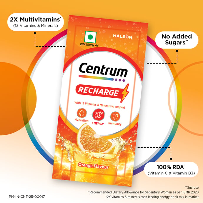 CENTRUM RECHARGE INSTANT ENERGY MIX SACHET (5GM EACH) ORANGE