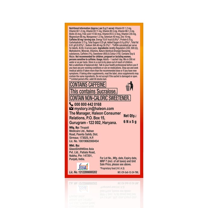 CENTRUM RECHARGE INSTANT ENERGY MIX SACHET (5GM EACH) ORANGE