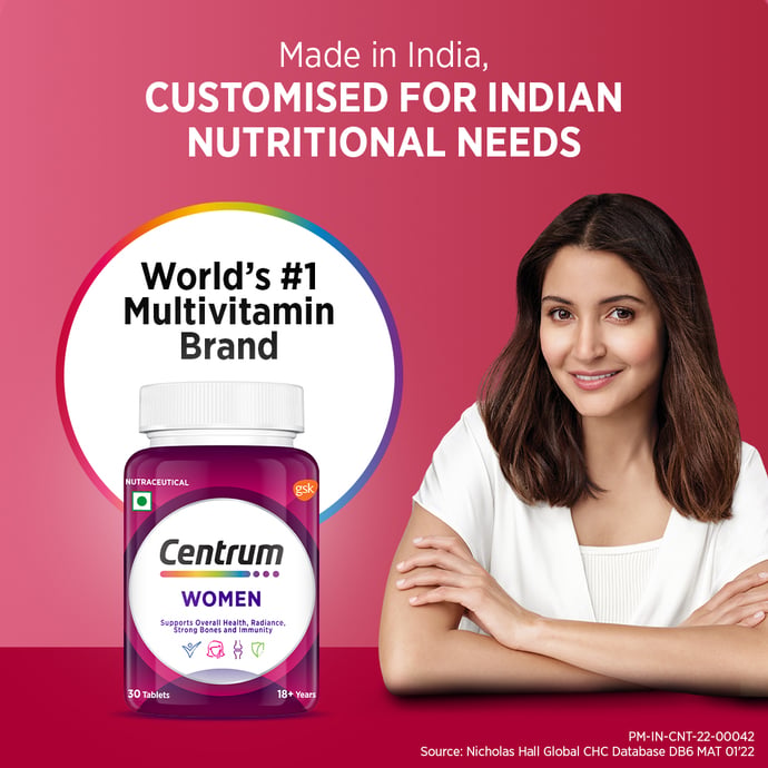 CENTRUM WOMEN, WORLD'S NO.1 MULTIVITAMIN WITH BIOTIN, VITAMIN C & 21 VITAL NUTRIENTS FOR OVERALL HEA