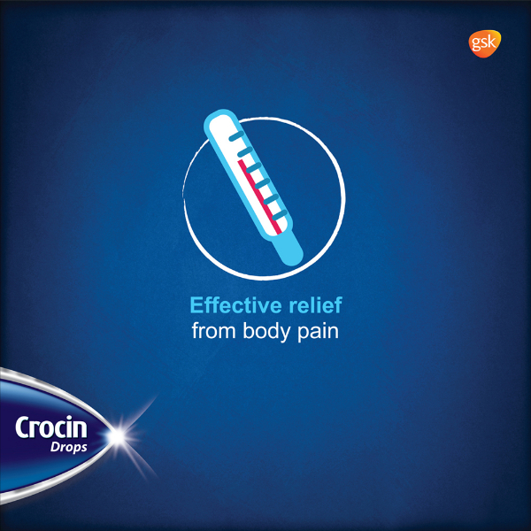 CROCIN BABY PARACETAMOL PAEDIATRIC DROPS | FLAVOUR PEPPERMINT 15ML