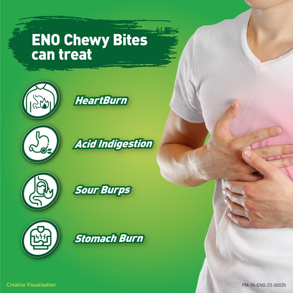 ENO CHEWY BITES TASTY CHEWABLE ANTACID FOR GENTLE & EFFECTIVE RELIEF FROM ACIDITY 10 TABLET