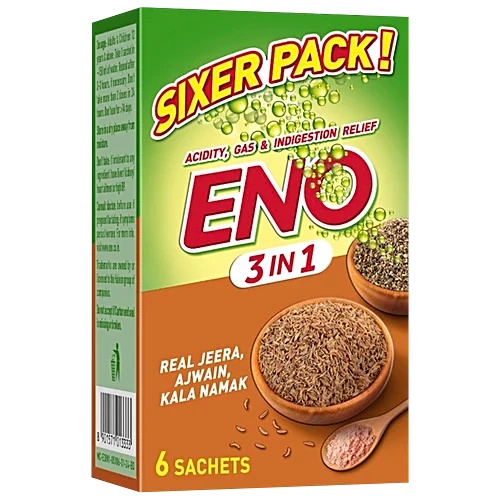 ENO JEERA, AJWAIN & KALA NAMAK FOR FAST & EFFECTIVE RELIEF FROM ACIDITY, GAS & INDIGESTION, 30GM
