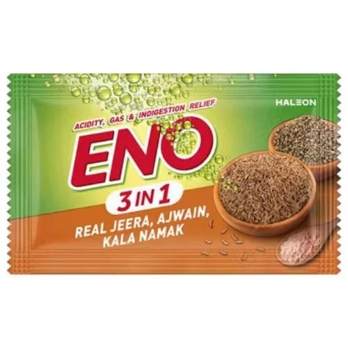 ENO JEERA, AJWAIN & KALA NAMAK FOR FAST & EFFECTIVE RELIEF FROM ACIDITY, GAS & INDIGESTION 5G EACH