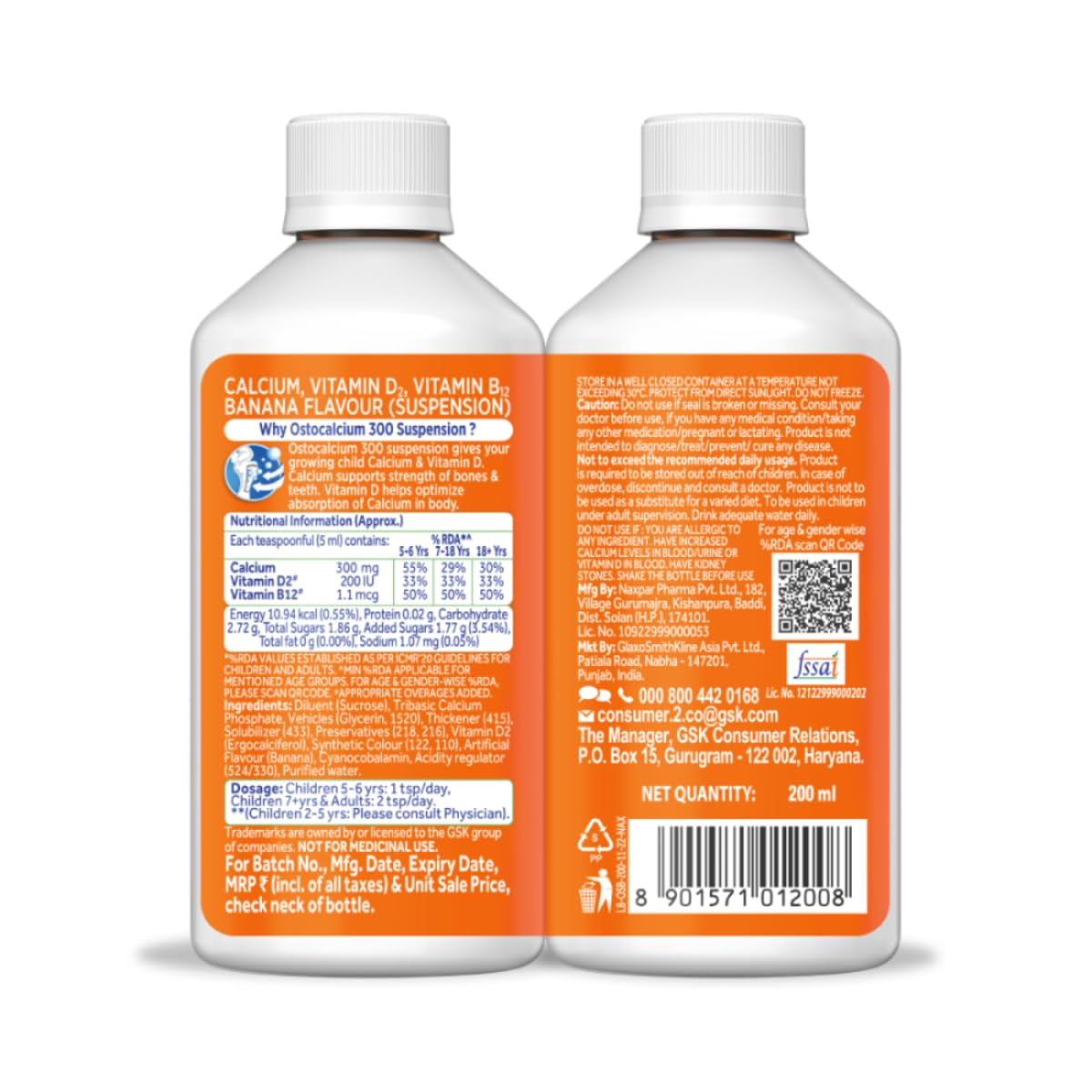 CENTRUM OSTOCALCIUM KIDS 300 SUSPENSION | VIT D & CALCIUM TO SUPPORT GROWTH 200ML