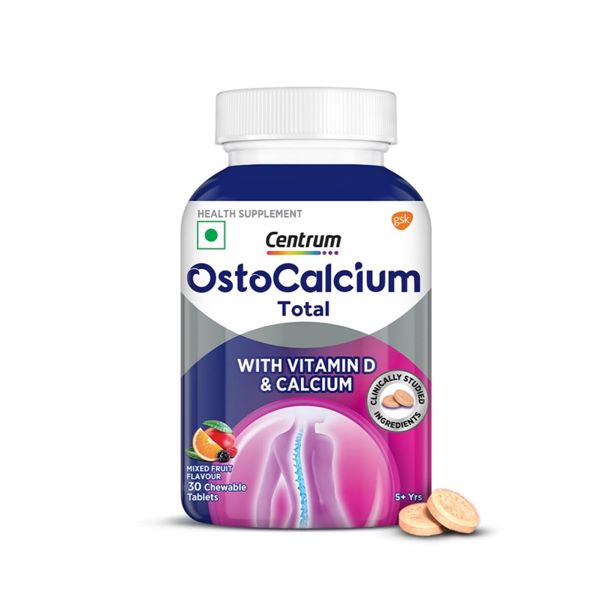 OSTOCALCIUM TOTAL CHEWABLE TABLET WITH VITAMIN D & CALCIUM 30 TABLETS