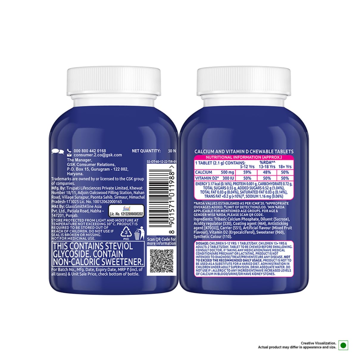 OSTOCALCIUM TOTAL CHEWABLE TABLET WITH VITAMIN D & CALCIUM 30 TABLETS