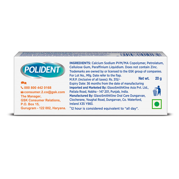 POLIDENT DENTURE FIXATIVE CREAM 20 GM