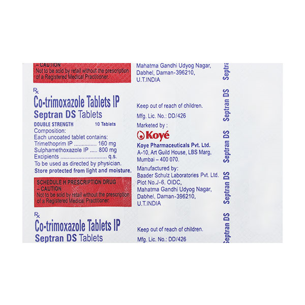 SEPTRAN DS 800MG/160MG TABLET