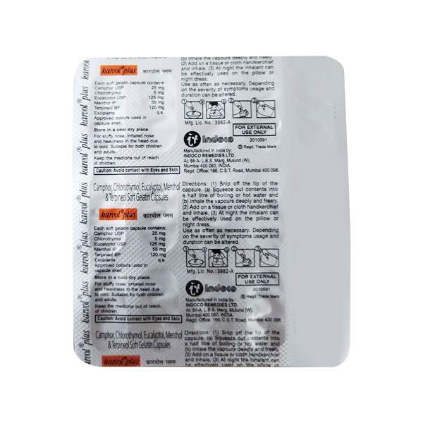 KARVOL PLUS CAPSULE FOR RELIEF FROM NASAL CONGESTION