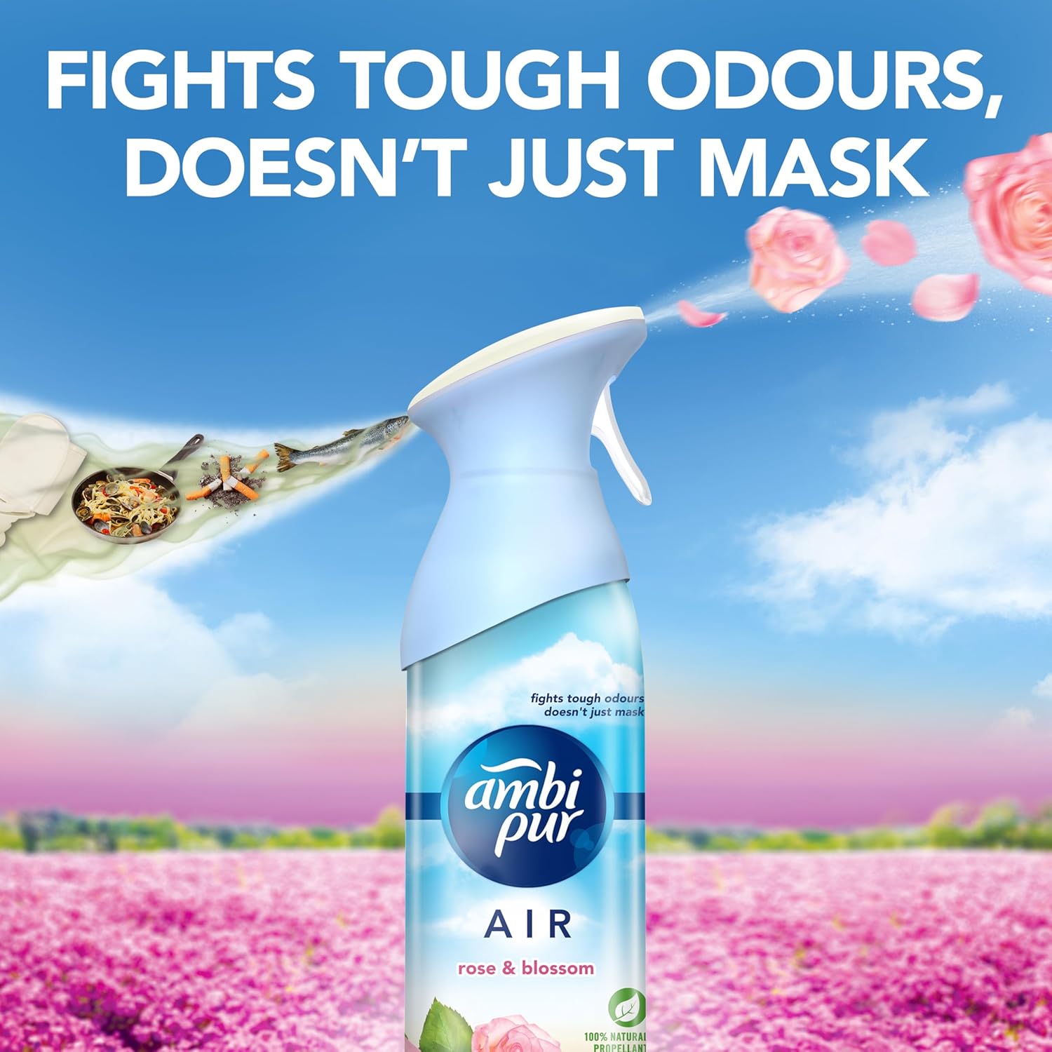 AMBI PUR AIR FRESHENER, SPRAY - ROSE & BLOSSOM - 275 G