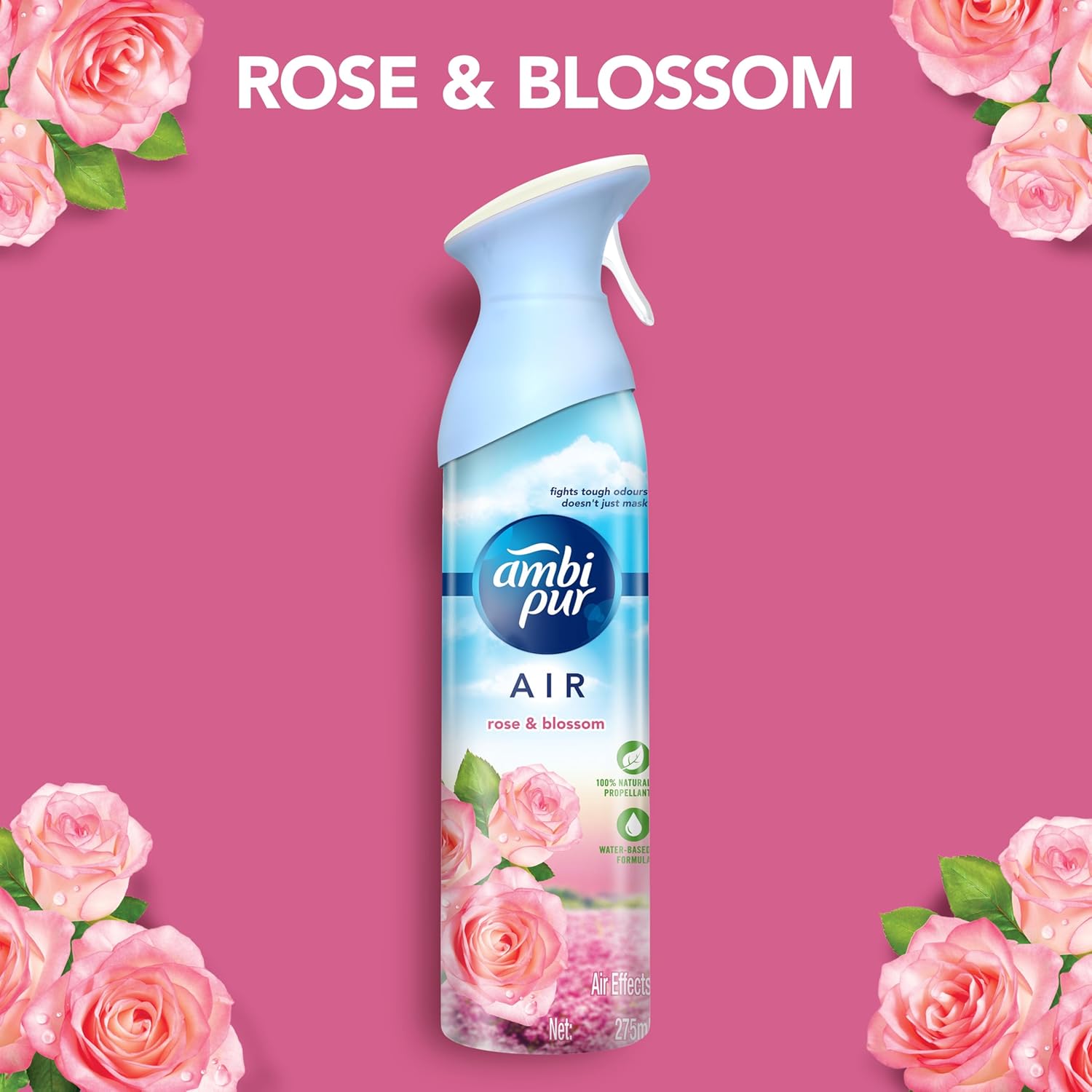 AMBI PUR AIR FRESHENER, SPRAY - ROSE & BLOSSOM - 275 G