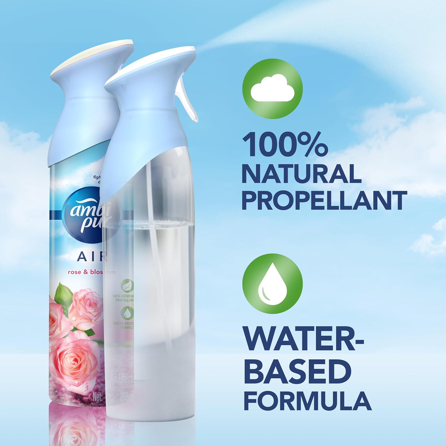 AMBI PUR AIR FRESHENER, SPRAY - ROSE & BLOSSOM - 275 G