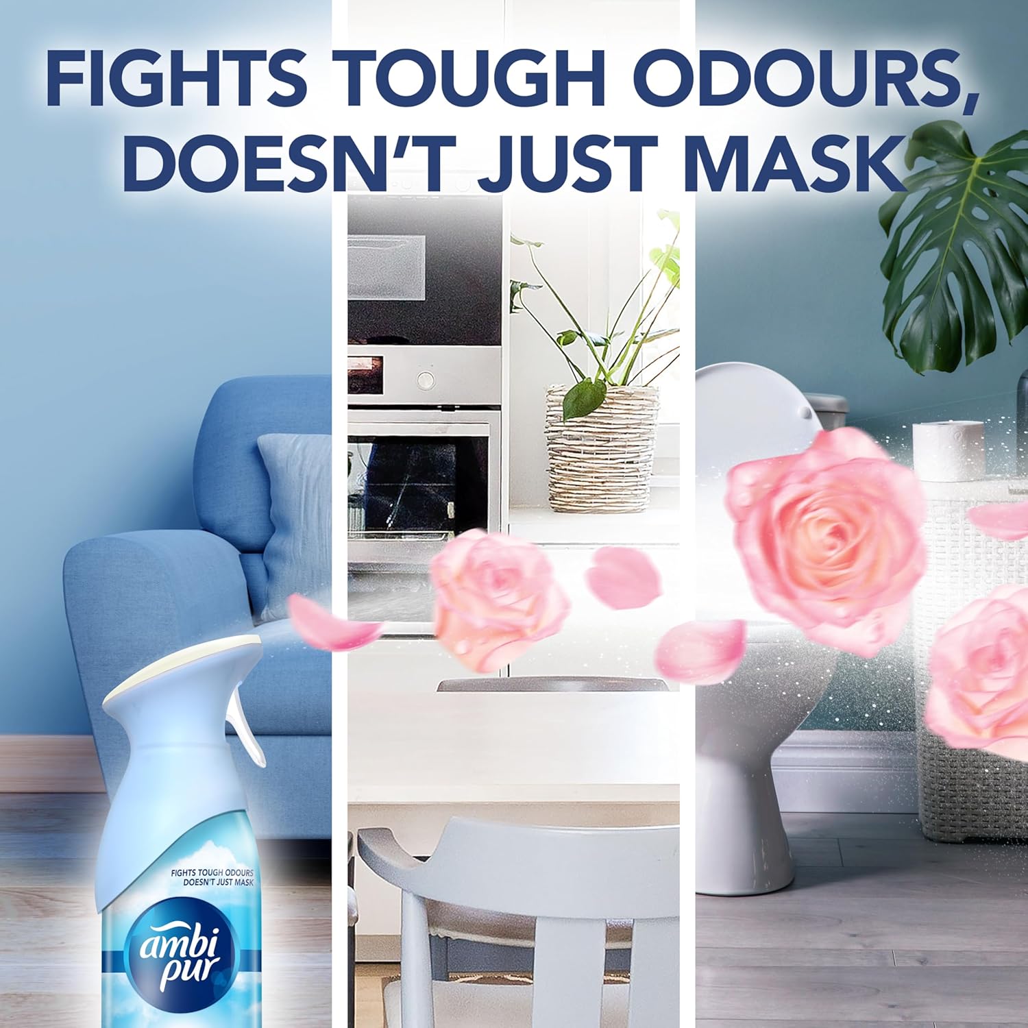 AMBI PUR AIR FRESHENER, SPRAY - ROSE & BLOSSOM - 275 G