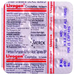 LIVOGEN FERROUS FUMARATE & FOLIC ACID CAPTAB