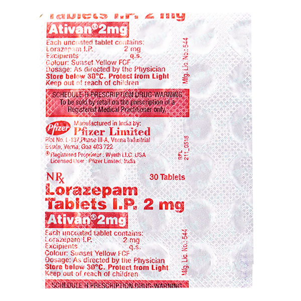 ATIVAN 2MG TABLET