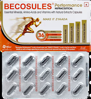 BECOSULES PERFORMANCE CAPSULE WITH MINERALS, AMINO ACIDS & VITAMINS