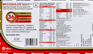 BECOSULES PERFORMANCE CAPSULE WITH MINERALS, AMINO ACIDS & VITAMINS