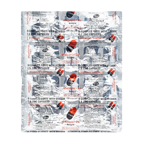 BECOSULES Z CAPSULE WITH VITAMIN B COMPLEX, VITAMIN C & ZINC