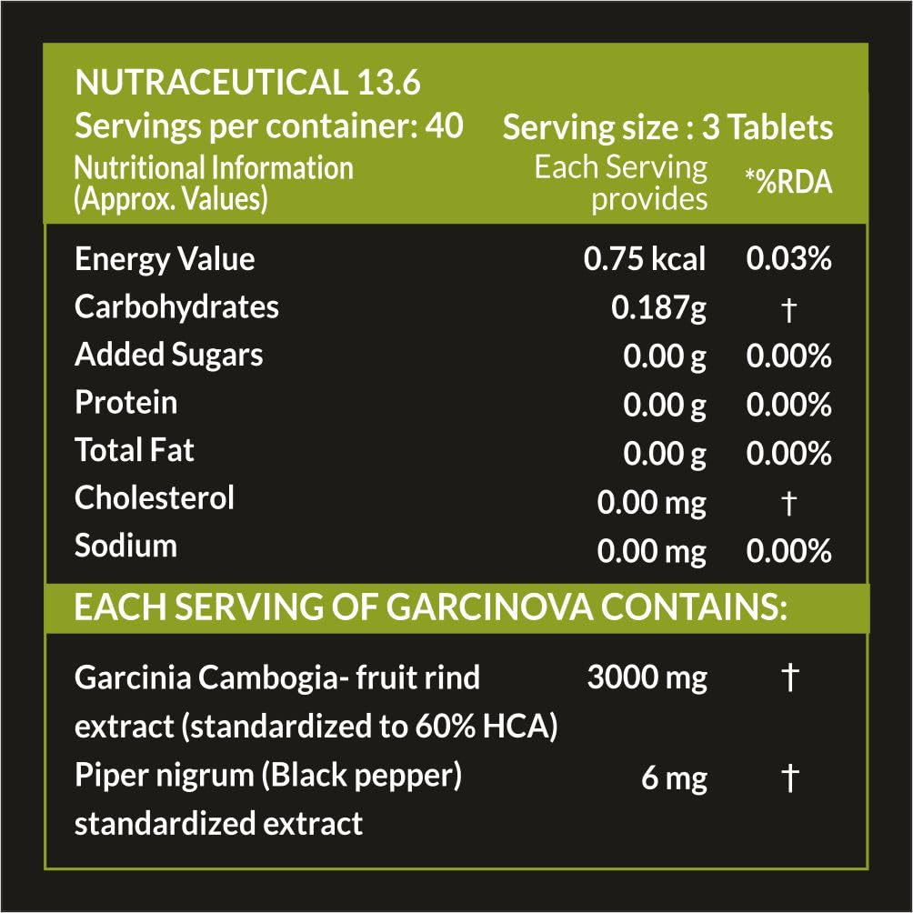 CARBAMIDE FORTE GARCINIA CAMBOGIA 3000MG 60% HCA & 6MG PIPERINE PER SERVING 120 TABLETS